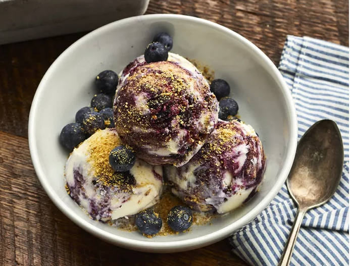 Homtone ice cream make----Blueberry Cheesecake Ice Cream