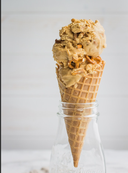 Salted Caramel Pretzel Ice Cream