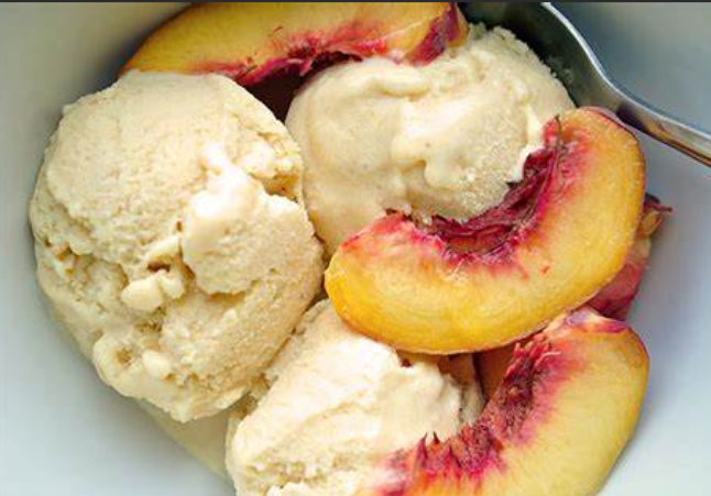 Peach and Honey Ice Cream