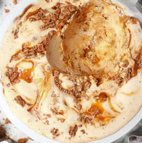 Stroopwafel ice Cream with Bourbon & Caramel
