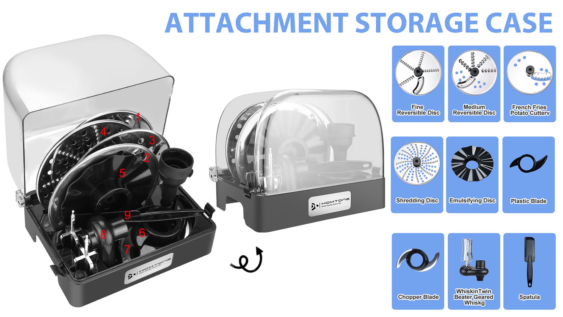 Streamline Your Kitchen: The Ultimate Guide to Food Processor Accessory Storage | CY-361A