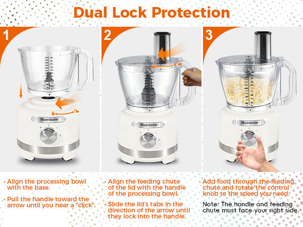 Your Food Processor Setup Made Simple! 🥕⚡/Homtone/ Food Processor