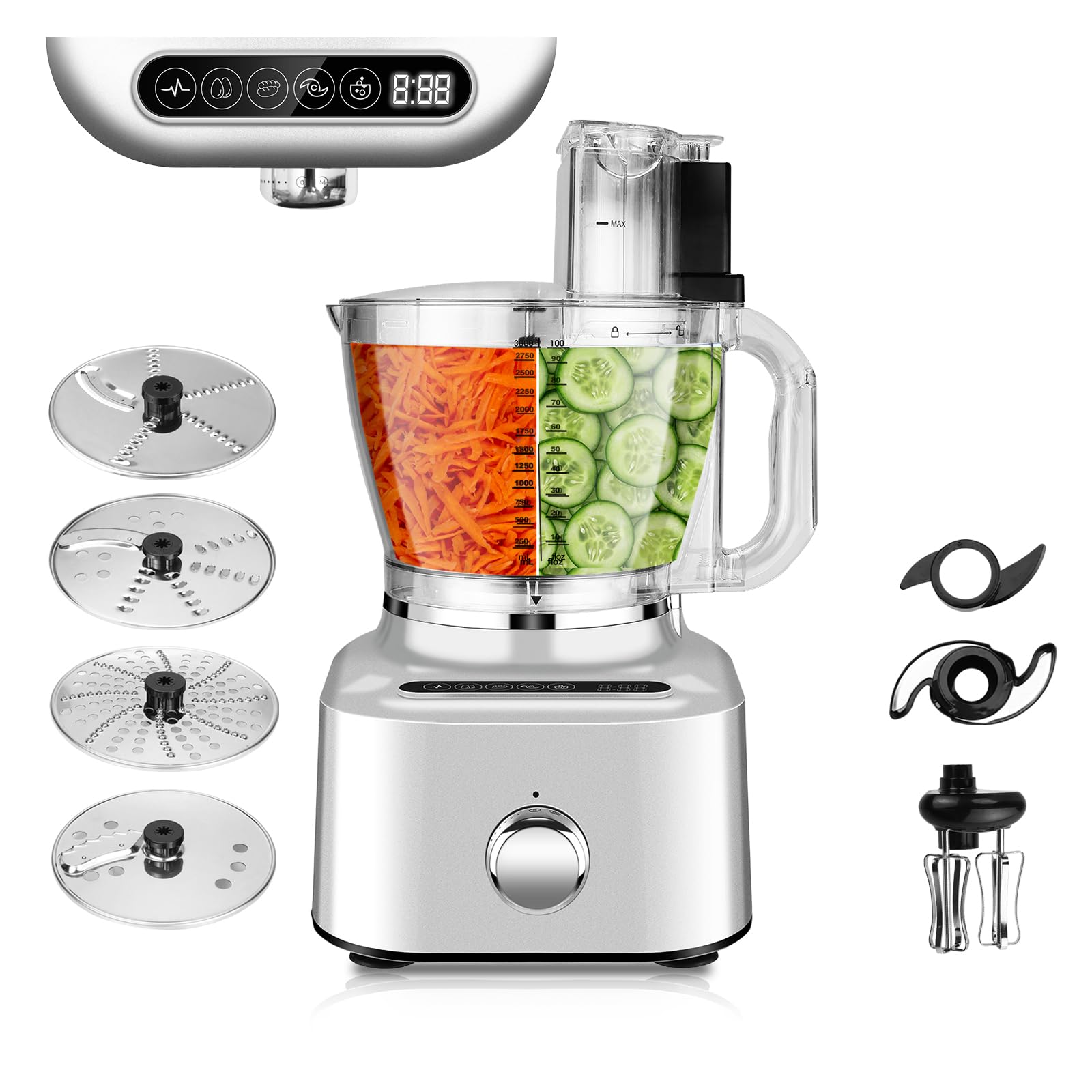 Homtone 16 Cup Food Processor Sliver CY-369 (DS-1226-SR)