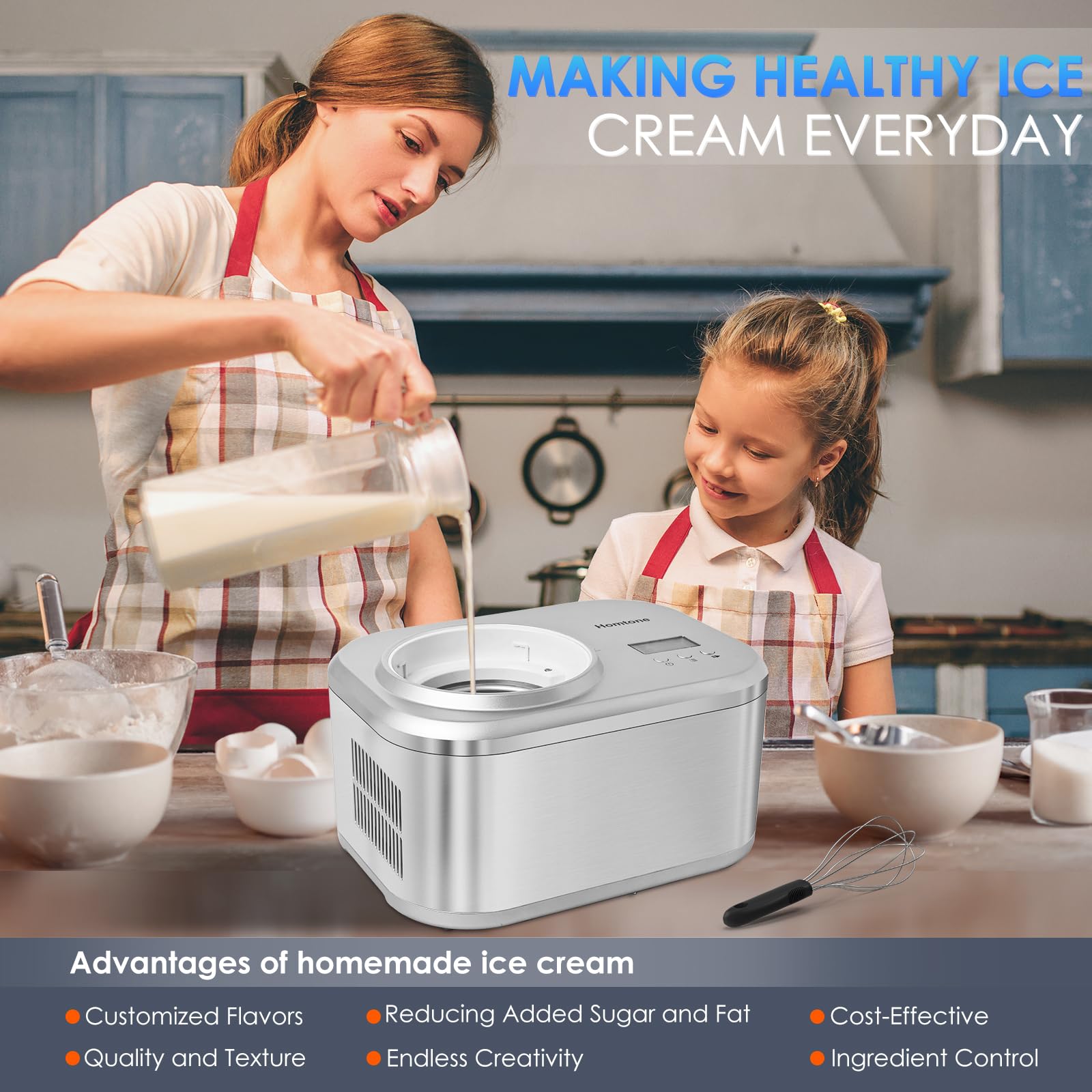 Homtone Ice Cream Maker Operating Instructions（ICE-1032Y)