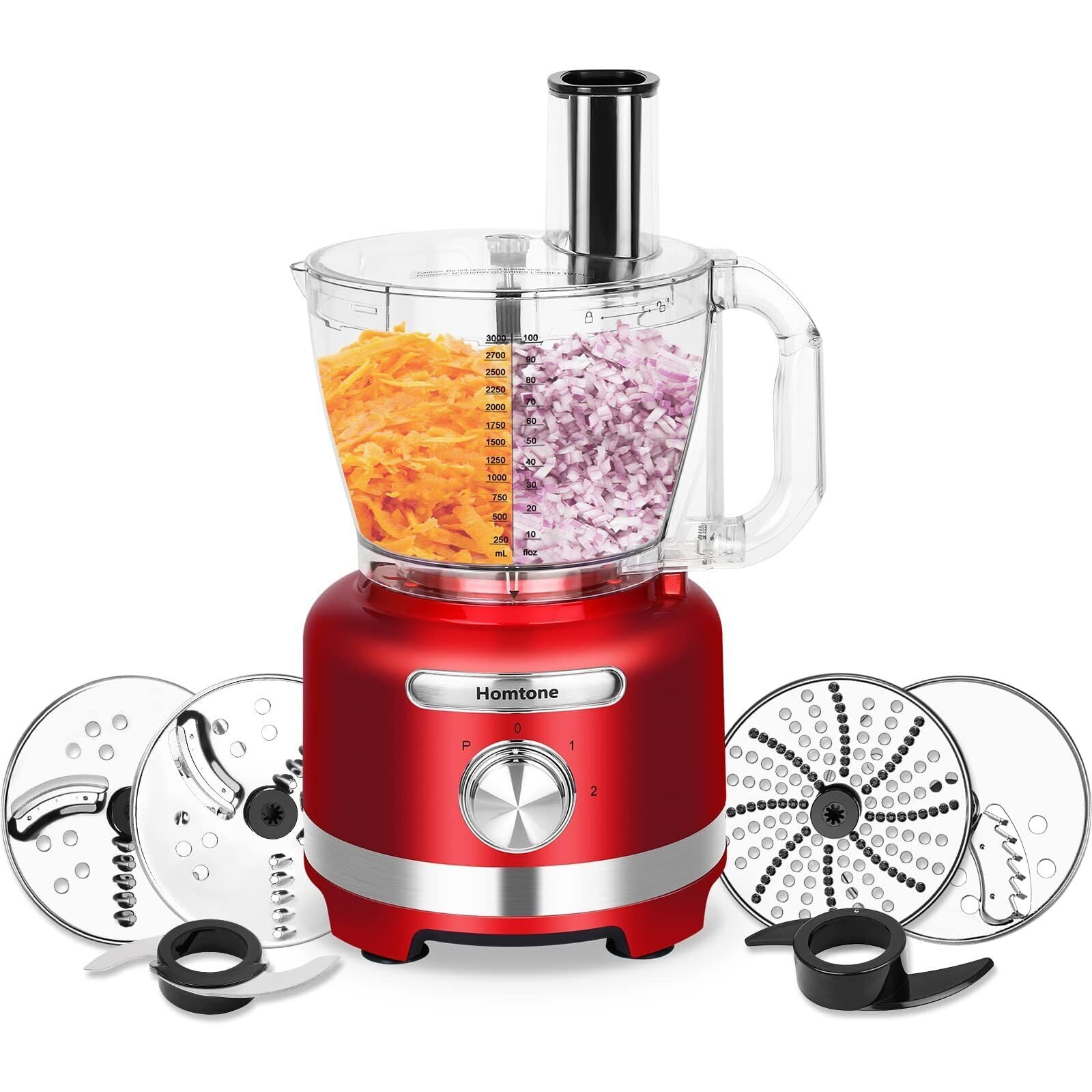 Homtone 16 Cup Food Processor Red CY-361A (JS-DS-1020-RD)