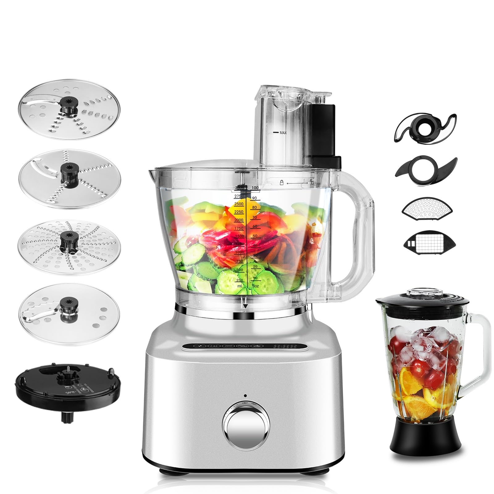 Homtone 16 Cup Food Processor Sliver CY-369 (JS-DS-1228-SR)