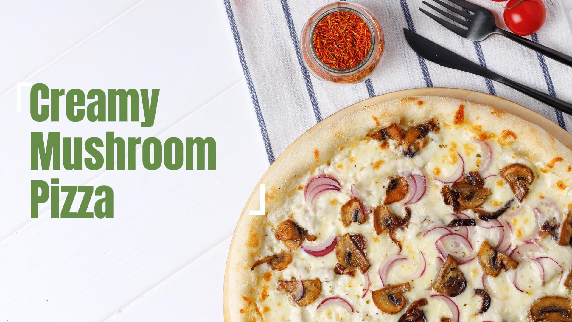 Wood Fired Pizza at Home: Creamy Mushroom & Veggie Delight | Homtone Pizza Oven | DS-1433-SR