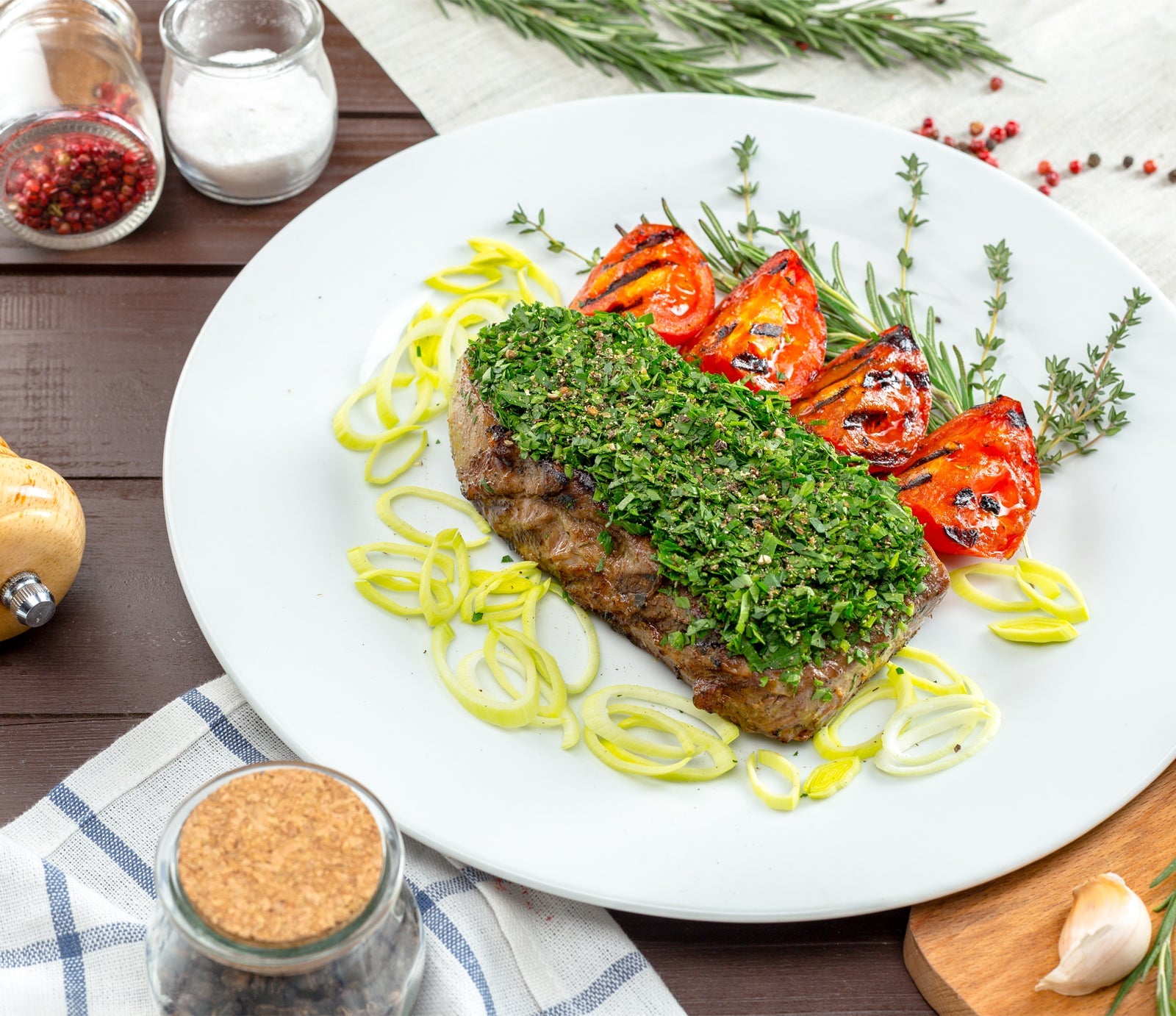 Steak with Chimichurri and Vegetables | Homtone Pizza Oven | DS-1433-SR