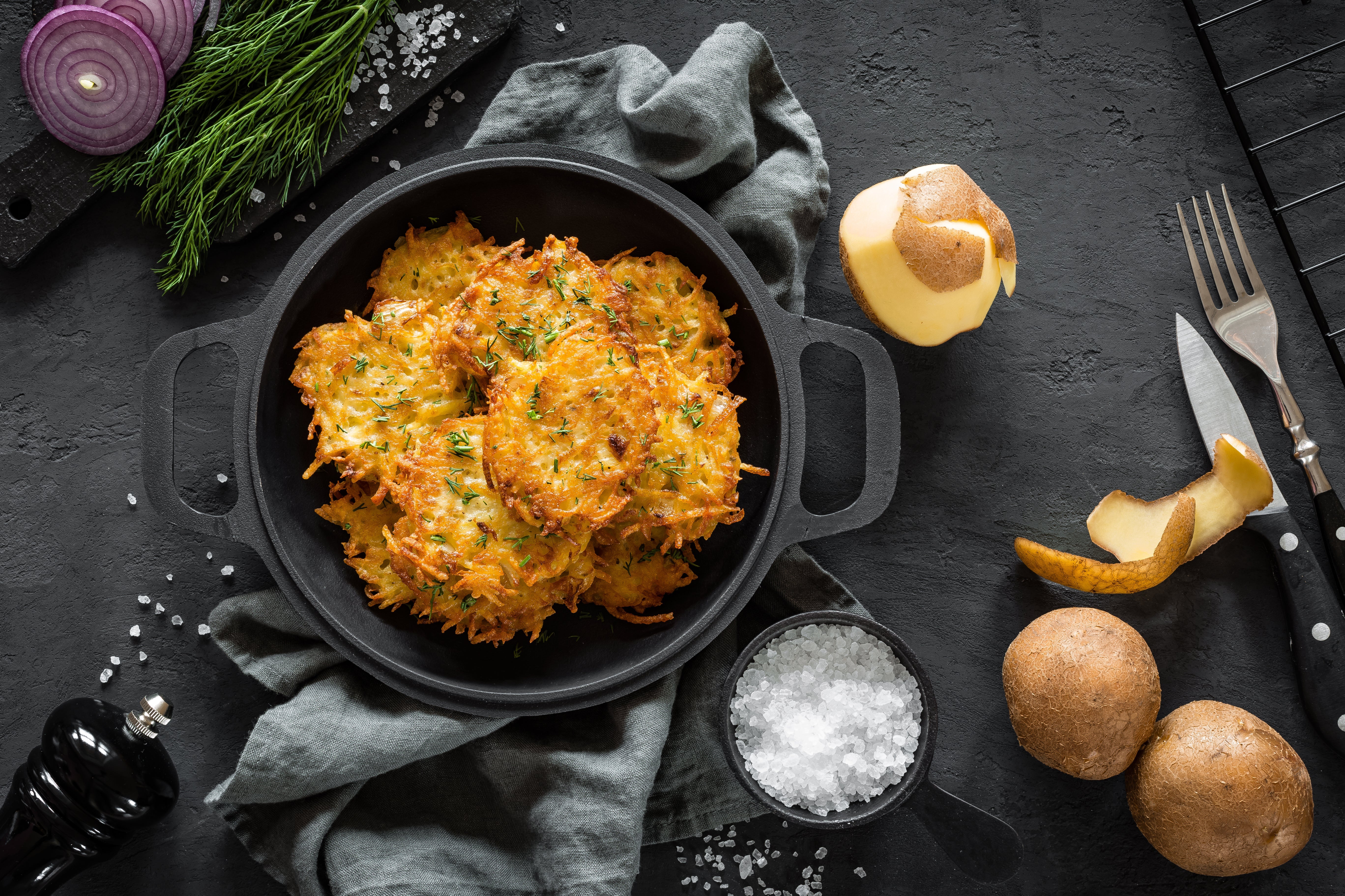 🥔 Crispy Food Processor Hash Browns/Homtone/ Food Processor