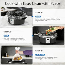 Homtone Slow Cooker Liners, Cooking Bags Large Size Disposable Pot Liners Plastic Bags, Fit 3QT to 8QT for Slow Cooker Cooking Trays, 13"x 21"