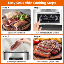 HOMTONE Sous Vide Machine, 6 Quart Stainless Steel Sous Vide Cooker with Precise Temperature