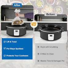 Homtone Slow Cooker Liners, Cooking Bags Large Size Disposable Pot Liners Plastic Bags, Fit 3QT to 8QT for Slow Cooker Cooking Trays, 13"x 21"