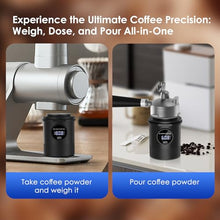 Homtone Electronic Coffee dosing Cup with Scale,Pour Over Coffee Bean&Powder Weighing Cup for Espresso,Compatible with 58mm Portafilter,0.05g-500g