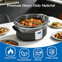 Homtone Slow Cooker Liners, Cooking Bags Large Size Disposable Pot Liners Plastic Bags, Fit 3QT to 8QT for Slow Cooker Cooking Trays, 13"x 21"