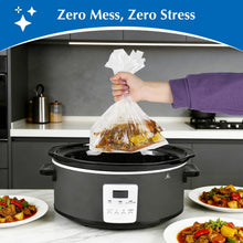 Homtone Slow Cooker Liners, Cooking Bags Large Size Disposable Pot Liners Plastic Bags, Fit 3QT to 8QT for Slow Cooker Cooking Trays, 13"x 21"