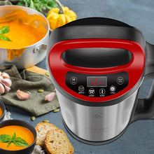 Homtone Soup Maker, Makes 2-6 Servings, 6-in-1 Multifunctional Smooth and Chunky Soupmaker, Electric Soup Bleander Eeasy Clean for Home Use, Black and Stainless Steel