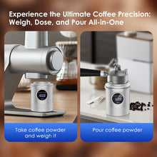 Homtone Electronic Coffee dosing Cup with Scale,Pour Over Coffee Bean&Powder Weighing Cup for Espresso,Compatible with 58mm Portafilter,0.05g-500g