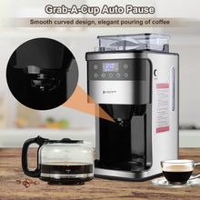 Cafetière programmable 10 tasses avec moulin à meules intégré