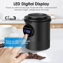 HOMTONE Espresso Dosing Cup & Digital Scale Combo - 0.05g Precision, USB-C Rechargeable, 58mm Portafilter Compatible - Stainless Steel Interior, Black