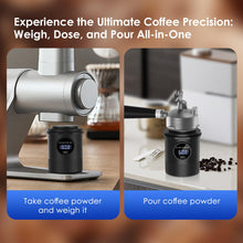 Homtone Electronic Coffee dosing Cup with Scale,Pour Over Coffee Bean&Powder Weighing Cup for Espresso,Compatible with 58mm Portafilter,0.05g-500g