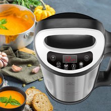 Homtone Soup Maker, Makes 2-6 Servings, 6-in-1 Multifunctional Smooth and Chunky Soupmaker, Electric Soup Bleander Eeasy Clean for Home Use, Black and Stainless Steel