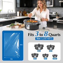 Homtone Slow Cooker Liners, Cooking Bags Large Size Disposable Pot Liners Plastic Bags, Fit 3QT to 8QT for Slow Cooker Cooking Trays, 13"x 21"