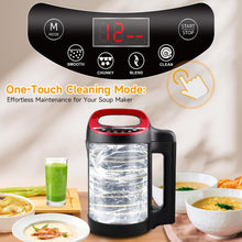 Homtone Soup Maker, Makes 2-6 Servings, 6-in-1 Multifunctional Smooth and Chunky Soupmaker, Electric Soup Bleander Eeasy Clean for Home Use, Black and Stainless Steel