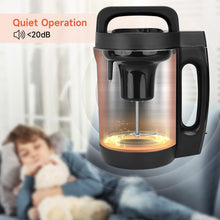 Homtone Soup Maker, Makes 2-6 Servings, 6-in-1 Multifunctional Smooth and Chunky Soupmaker, Electric Soup Bleander Eeasy Clean for Home Use, Black and Stainless Steel