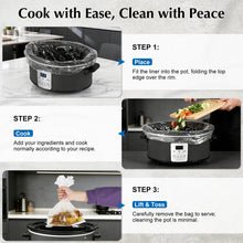 Homtone Slow Cooker Liners, Cooking Bags Large Size Disposable Pot Liners Plastic Bags, Fit 3QT to 8QT for Slow Cooker Cooking Trays, 13"x 21"