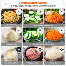 Homtone 16 Cup Food Processor for Dough Kneading, Meat Chopping, Slicing, Shredding, French Fries Potato Cuting, Cheese Grating& Whipping Cream