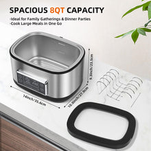 Homtone Sous Vide Cooker, 8 Quart Sous Vide Precise Cooker, Vacuum Bags + Pump Included