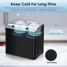 Homtone 2 Flavor Ice Cream Maker, Automatic Compressor Ice Cream Machine with 2 Bowls, 2.6QT (2 x 1.3qt) Largest Capacity