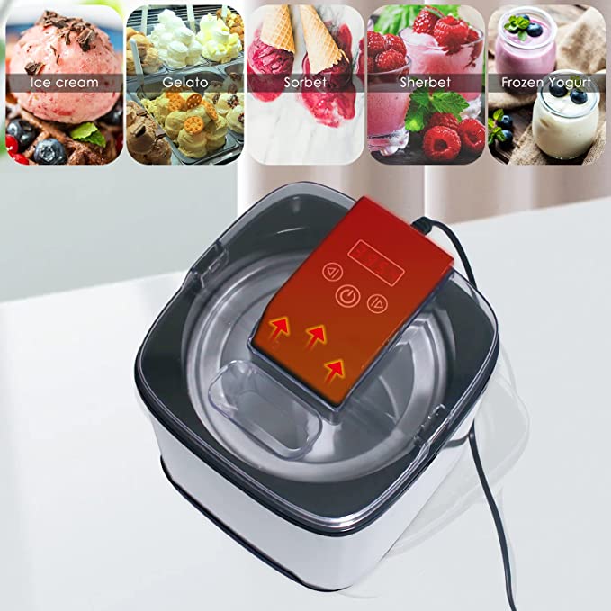 Homtone Ice Cream Maker for Making Soft/Double Ice Cream, 1 Mode/4 Modes