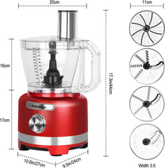 Homtone Professional Food Processors Food Chopper, 600W with 16 Cup Pr